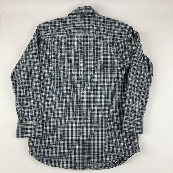 Gap Kids Button Down Dress Shirt Blue Plaid XL 12 - Picture 7 of 8